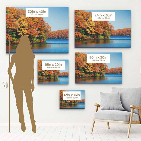 Multi Color River Wall Art Canvas 2210