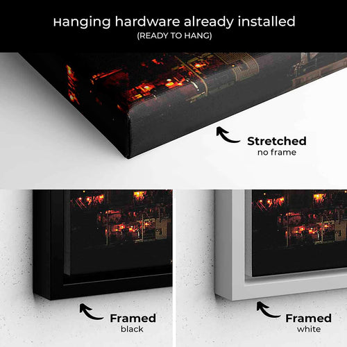 Black Rocket Space Ship Wall Art Canvas 1327