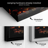 Black Rocket Space Ship Wall Art Canvas 1327