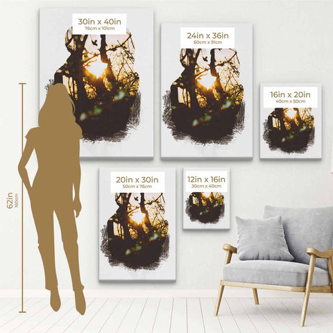 Brown Romance Wall Art Canvas 0832