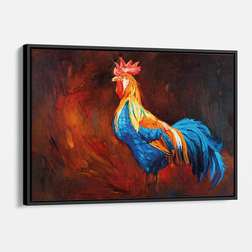 Multi Color Rooster Wall Art Canvas 0669