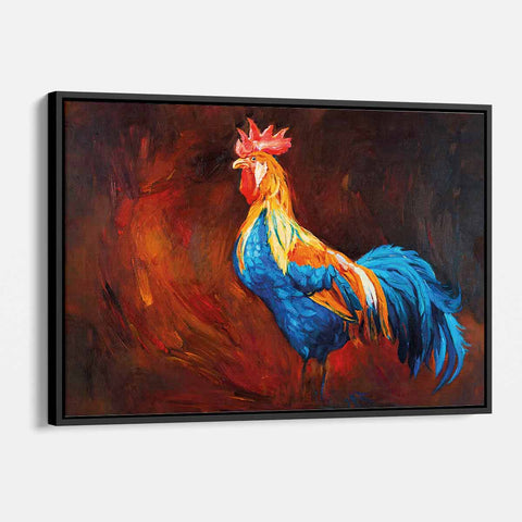 Multi Color Rooster Wall Art Canvas 0669