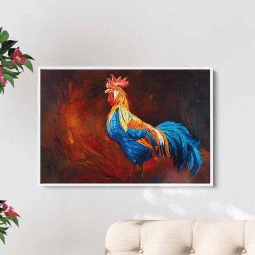 Multi Color Rooster Wall Art Canvas 0669