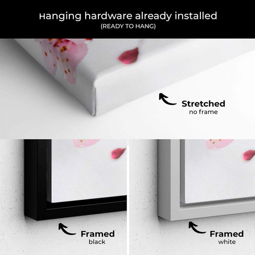 White Sakura Cherry Blossom Wall Art Canvas 9450