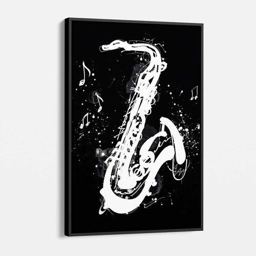Black Saxophone Wall Art Canvas 7992