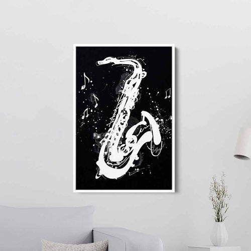 Black Saxophone Wall Art Canvas 7992