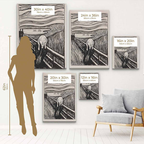 Black Scream Wall Art Canvas 3815