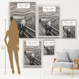 Black Scream Wall Art Canvas 3815