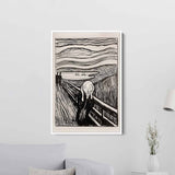 Black Scream Wall Art Canvas 3815