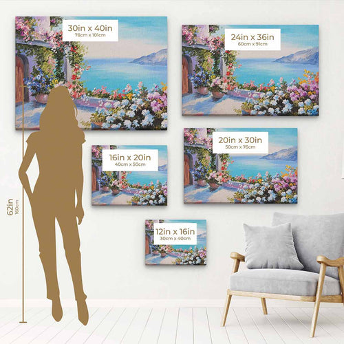 Blue Serenity Seaview Wall Art Canvas 2349