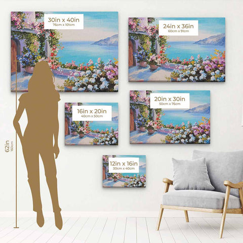 Blue Serenity Seaview Wall Art Canvas 2349