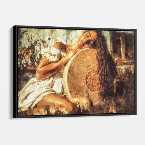 Brown Shamanic Woman Wall Art Canvas 4206