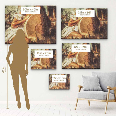 Brown Shamanic Woman Wall Art Canvas 4206