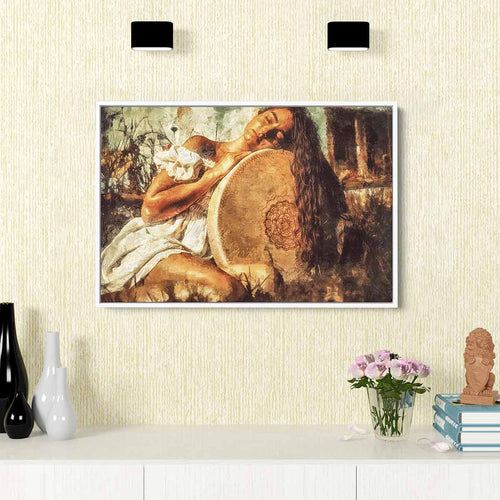 Brown Shamanic Woman Wall Art Canvas 4206