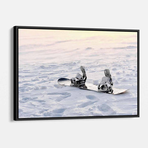 White Snowboarding Wall Art Canvas 5991