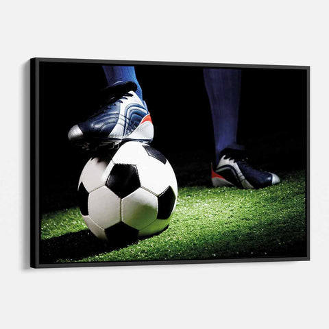 Black Soccer Wall Art Canvas 2956