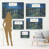 Blue Starry Night Wall Art Canvas 4631