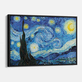 Blue Starry Night Wall Art Canvas 7438