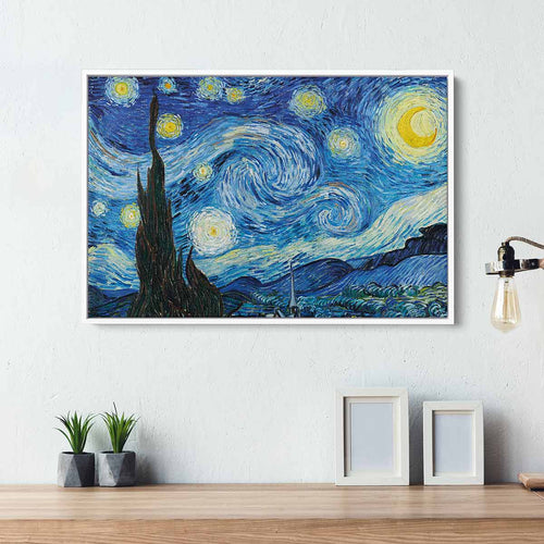 Blue Starry Night Wall Art Canvas 7438