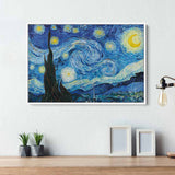 Blue Starry Night Wall Art Canvas 7438