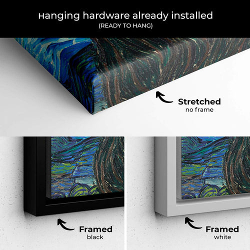 Blue Starry Night Wall Art Canvas 7438