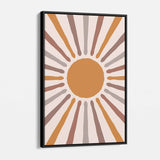 Brown Sun Wall Art Canvas 3168