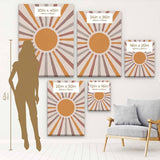 Brown Sun Wall Art Canvas 3168