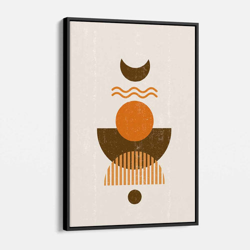 Brown Sun and Moon Wall Art Canvas 6428