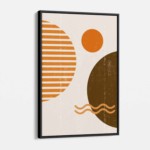 Brown Sun and Moon Wall Art Canvas 6440