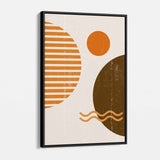 Brown Sun and Moon Wall Art Canvas 6440