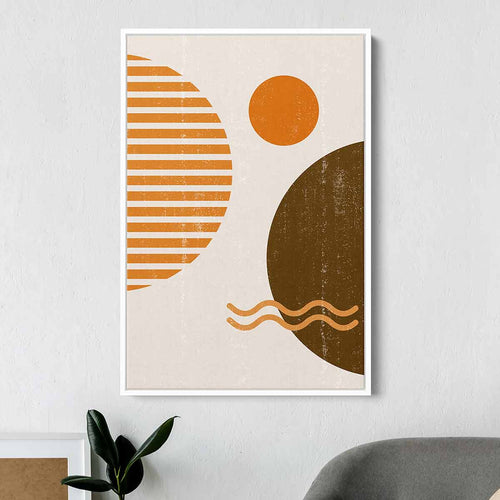 Brown Sun and Moon Wall Art Canvas 6440