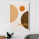 Brown Sun and Moon Wall Art Canvas 6440