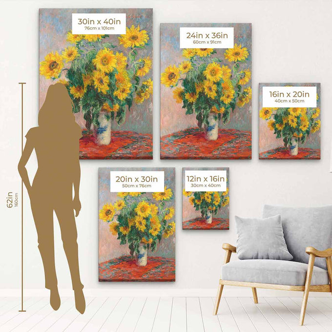 Yellow Sunflowers Wall Art Canvas 0976