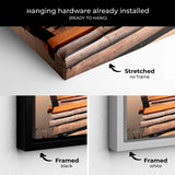 Orange Sunrise Bridge Wall Art Canvas 6331