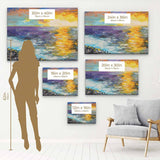 Yellow Sunset at Coast Wall Art Canvas 6236
