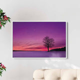 Purple Sunset at Field Wall Art Canvas 5962