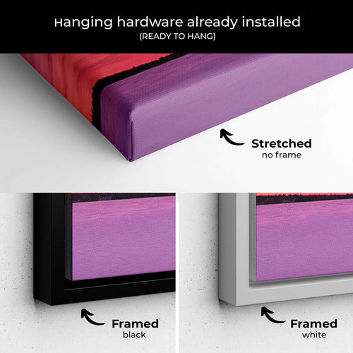 Purple Sunset at Field Wall Art Canvas 5962