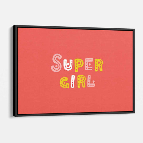 Red Supergirl Wall Art Canvas 7330