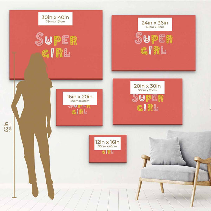 Red Supergirl Wall Art Canvas 7330