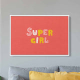 Red Supergirl Wall Art Canvas 7330