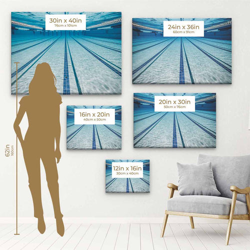 Blue Swimming Pool Wall Art Canvas 9073