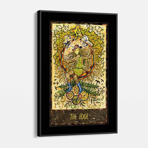 Yellow Tarot Card The Fool Wall Art Canvas 8672