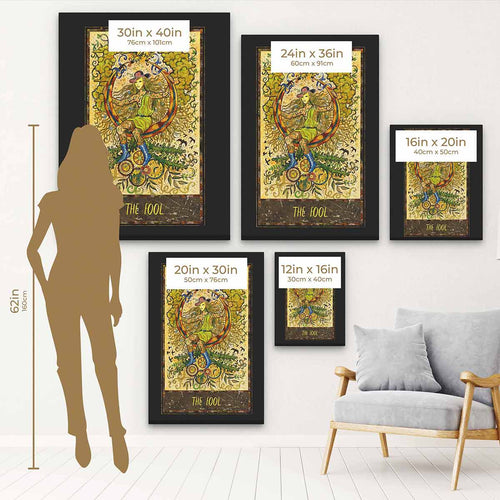 Yellow Tarot Card The Fool Wall Art Canvas 8672