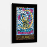 Blue Tarot Card The Moon Wall Art Canvas 8658