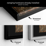 Blue Tarot Card The Moon Wall Art Canvas 8658