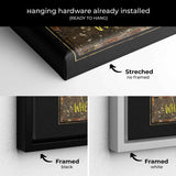 Blue Tarot Card Wheel of Fortune Wall Art Canvas 8126