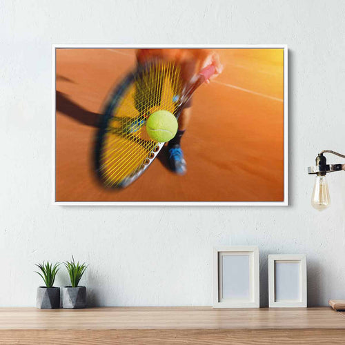 Orange Tennis Player Wall Art Canvas 9015