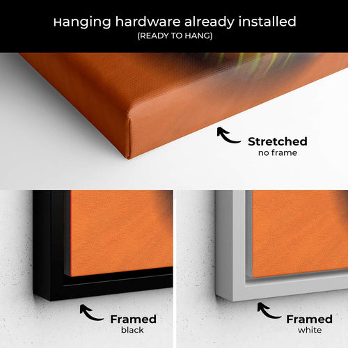 Orange Tennis Player Wall Art Canvas 9015