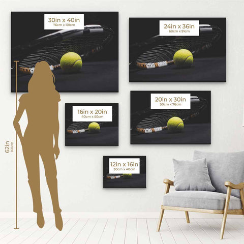Black Tennis Wall Art Canvas 0828