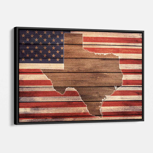 Red Texas map Wall Art Canvas 56_c